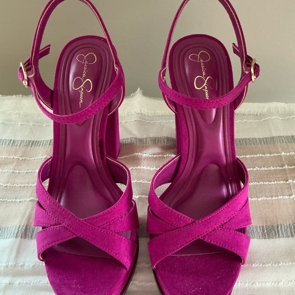 JESSICA SIMPSON Berry Blast Women's Giddings Sandal with Heel - Picture 10 of 15